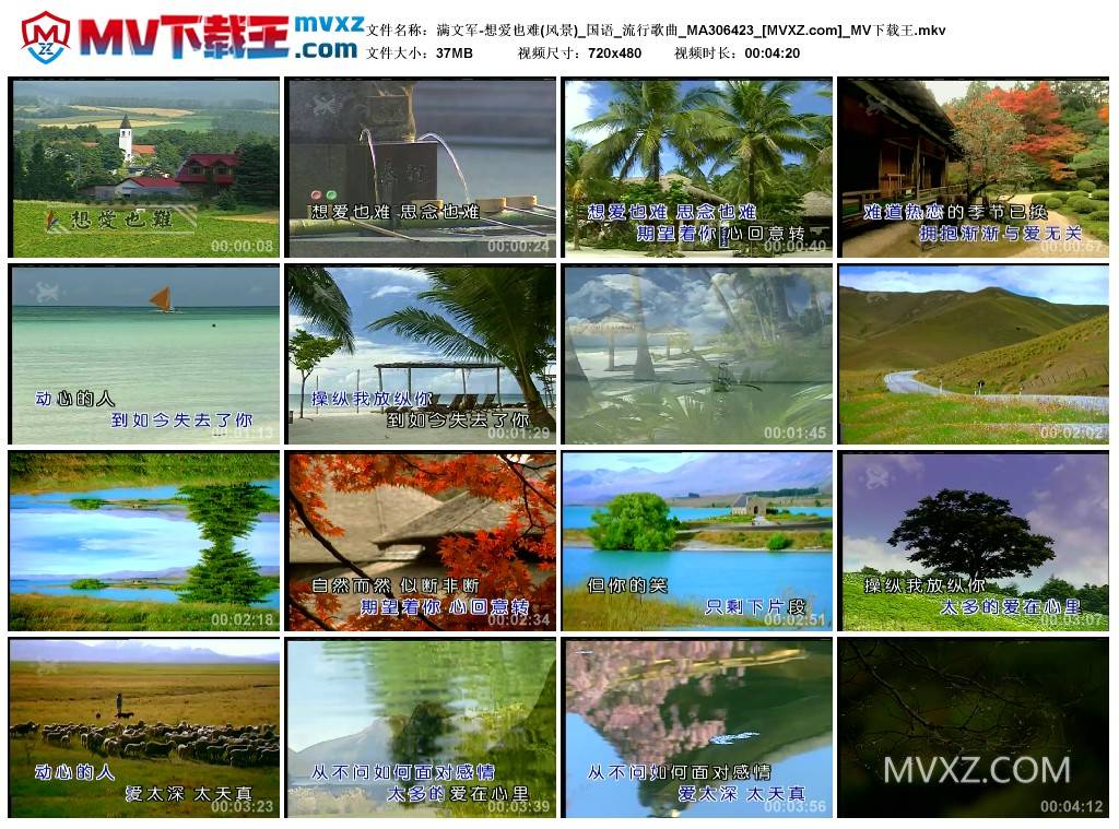 满文军-想爱也难(风景)_国语_流行歌曲_MA306423